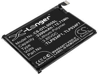 Alcatel Batteri (3300 mAh 3.85 V, Sort) passende til Batteri til Alcatel 5053Y