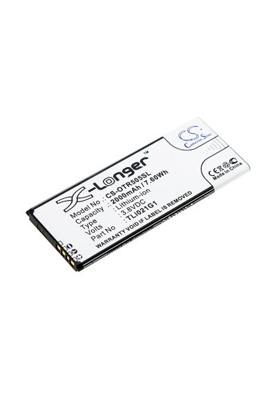 Alcatel Batteri (2000 mAh 3.8 V, Sort) passende til Batteri til Alcatel 5005R