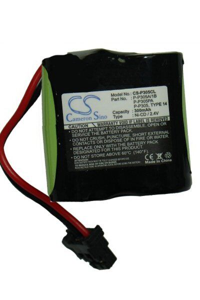 Panasonic Batteri (300 mAh 2.4 V) passende til Batteri til Panasonic KX-TC1000B