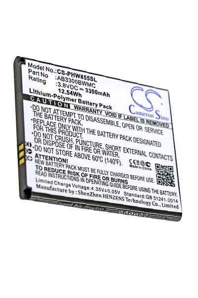Philips Batteri (3000 mAh 3.8 V, Sort) passende til Batteri til Philips Xenium W8560