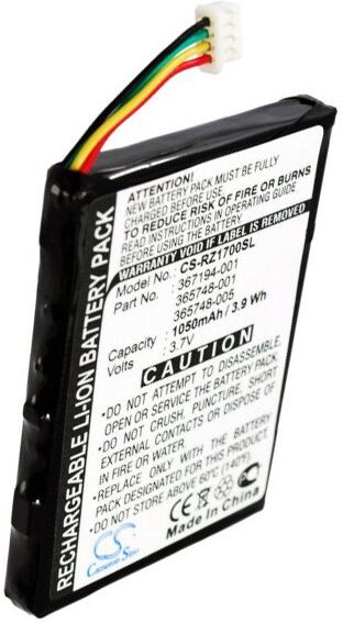 HP Batteri (1050 mAh 3.7 V, Sort) passende til Batteri til HP / Compaq iPAQ rz1717