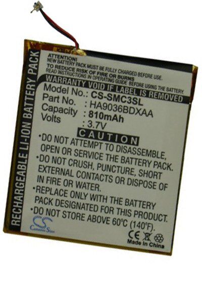 Samsung Batteri (810 mAh 3.7 V) passende til Batteri til Samsung YP-CP3CB (8GB)