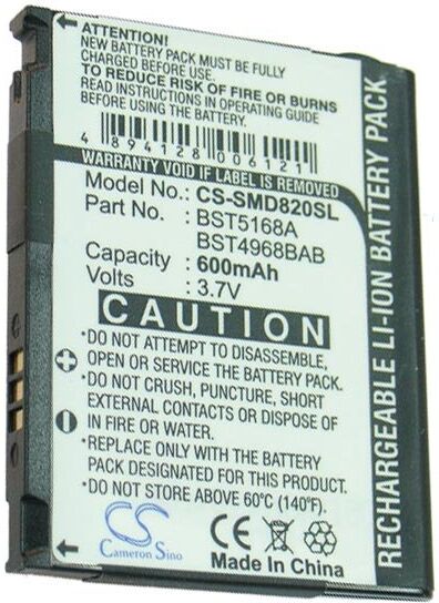 Samsung Batteri (600 mAh 3.7 V, Sort) passende til Batteri til Samsung SGH-T809