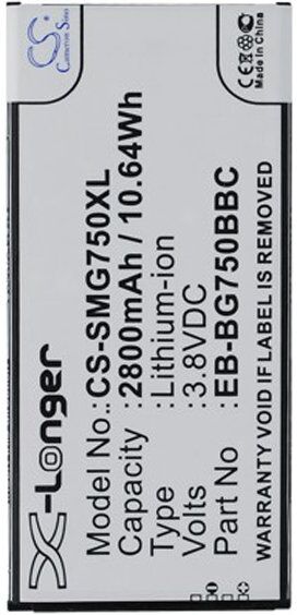 Samsung Batteri (2800 mAh 3.8 V) passende til Batteri til Samsung SM-G7508