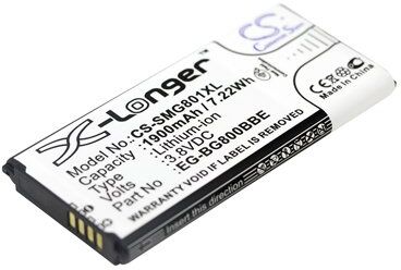 Samsung Batteri (1900 mAh 3.8 V, Sort, NFC) passende til Batteri til Samsung Galaxy S5 Dx