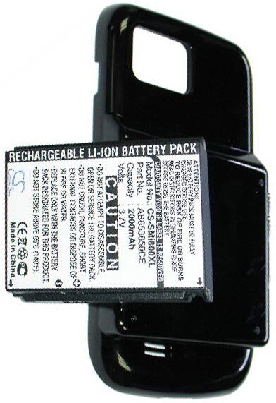 Samsung Batteri (2000 mAh 3.7 V, Sort) passende til Batteri til Samsung GT-I8000-