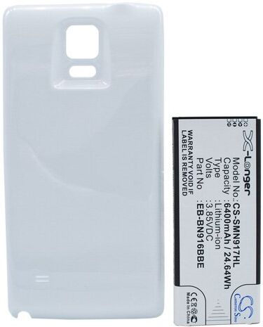 Samsung Batteri (6400 mAh 3.85 V, Hvit) passende til Batteri til Samsung SM-N910V Galaxy Note IV