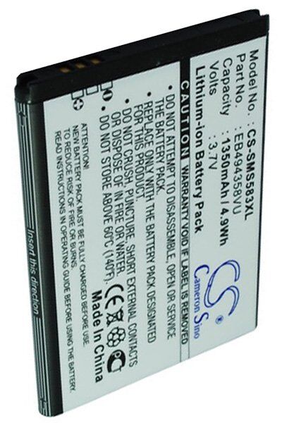 Samsung Batteri (1000 mAh 3.7 V) passende til Batteri til Samsung GT-S5660C