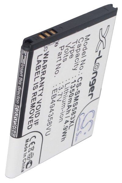 Samsung Batteri (1350 mAh 3.7 V) passende til Batteri til Samsung GT-S5839i