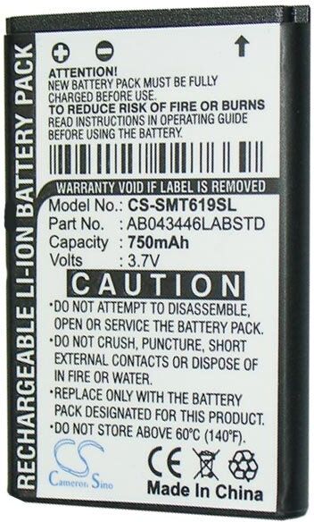 Samsung Batteri (750 mAh 3.7 V) passende til Batteri til Samsung SGH-T619