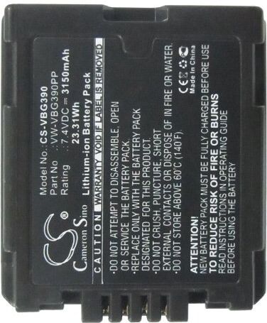 Panasonic Batteri (3150 mAh 7.4 V, Grå) passende til Batteri til Panasonic HDC-SD5