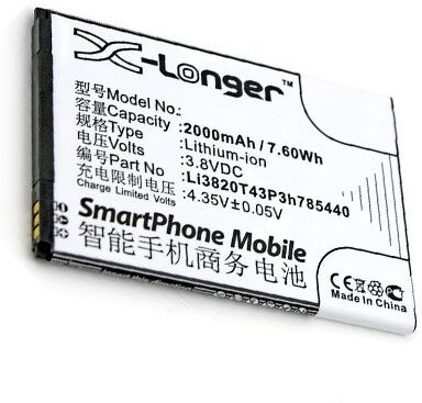 ZTE Batteri (2000 mAh 3.8 V, Sort) passende til Batteri til ZTE Blade L2 Plus