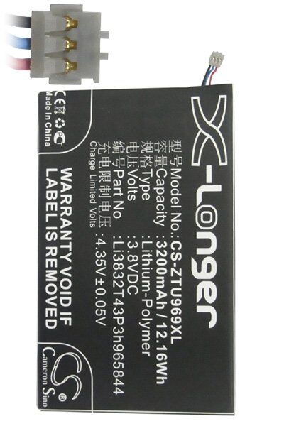 ZTE Batteri (3200 mAh 3.8 V) passende til Batteri til ZTE Grand Memo N5L LTE