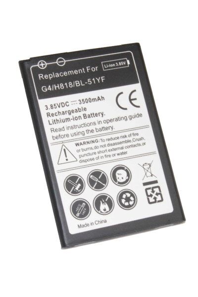 LG Batteri (3500 mAh 3.85 V, Sort) passende til Batteri til LG H818N