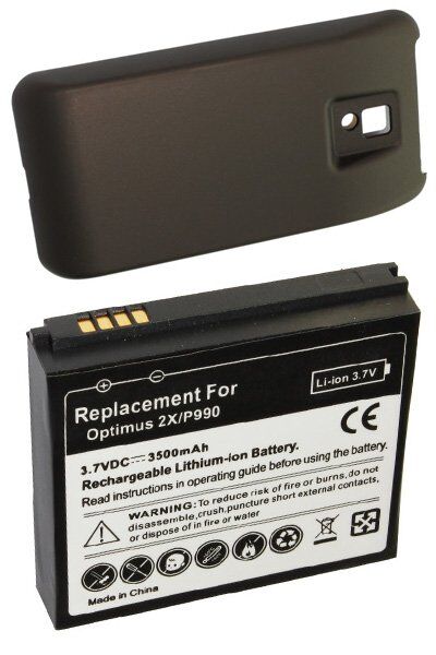 LG Batteri (3500 mAh 3.7 V, Sort) passende til Batteri til LG Optimus 2X Speed