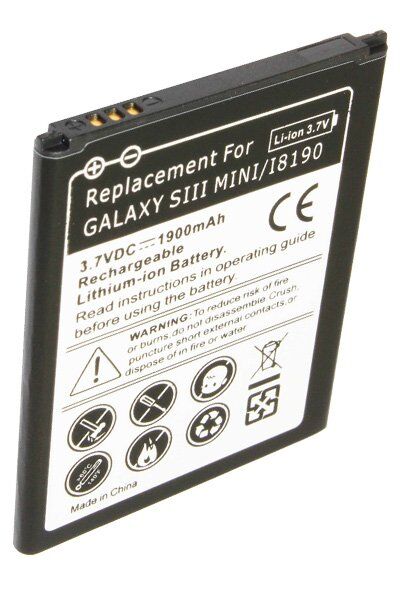 Samsung Batteri (1900 mAh 3.7 V, Sort) passende til Batteri til Samsung GT-i8200Q Galaxy S3 Mini