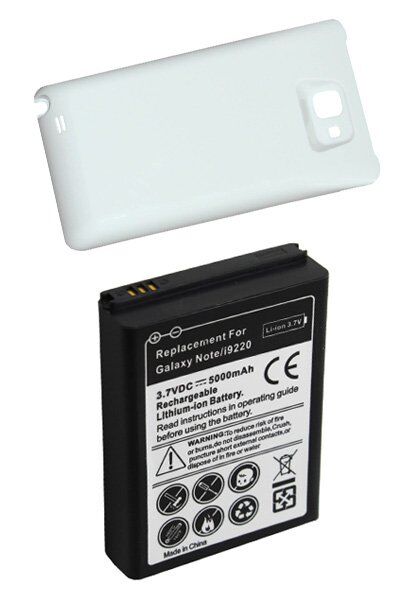 Telstra Batteri (5000 mAh 3.7 V, Hvit) passende til Batteri til Telstra GT-N7000
