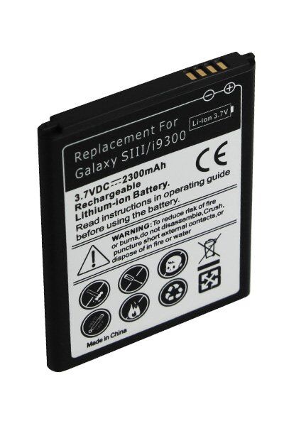 Samsung Batteri (2300 mAh 3.7 V, Sort) passende til Batteri til Samsung GT-I9300 Galaxy S III
