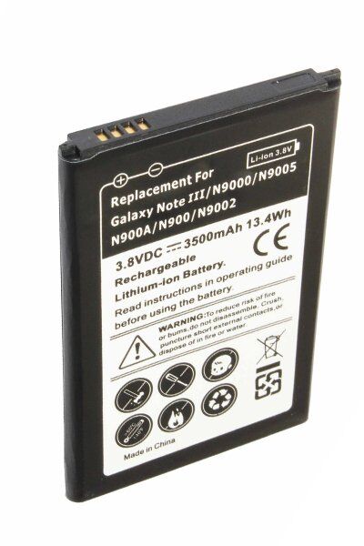 Samsung Batteri (3500 mAh 3.7 V, Sort) passende til Batteri til Samsung Galaxy Note III SCL22