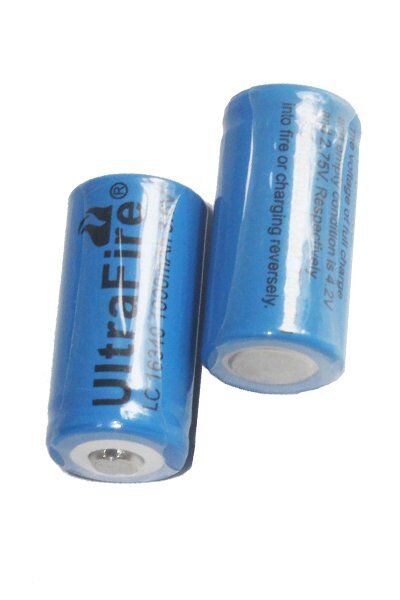 Rechargeable UltraFire BTE-SC-16340_3.6X2 batteri (1000 mAh 3.6 V)