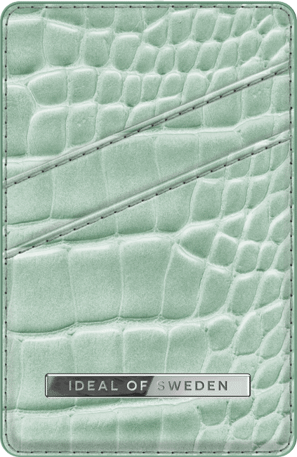 Ideal Atelier Magnet Card Holder, Mint Croco