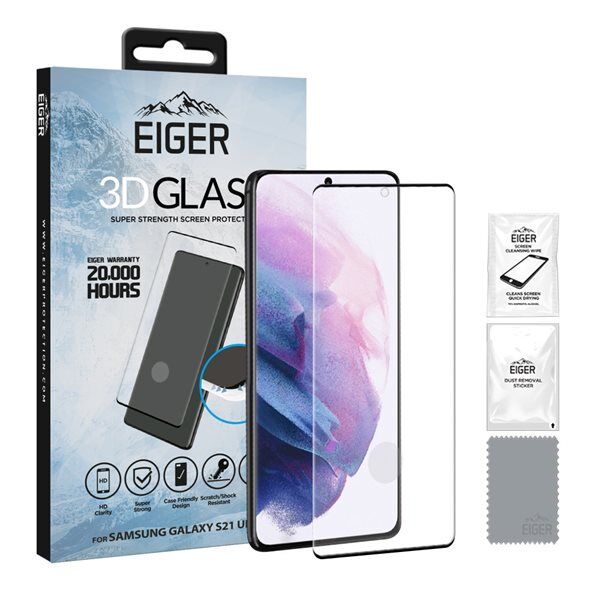 24hshop Eiger 3D Glass Skjermbeskyttelse Samsung Galaxy S21 Ultra