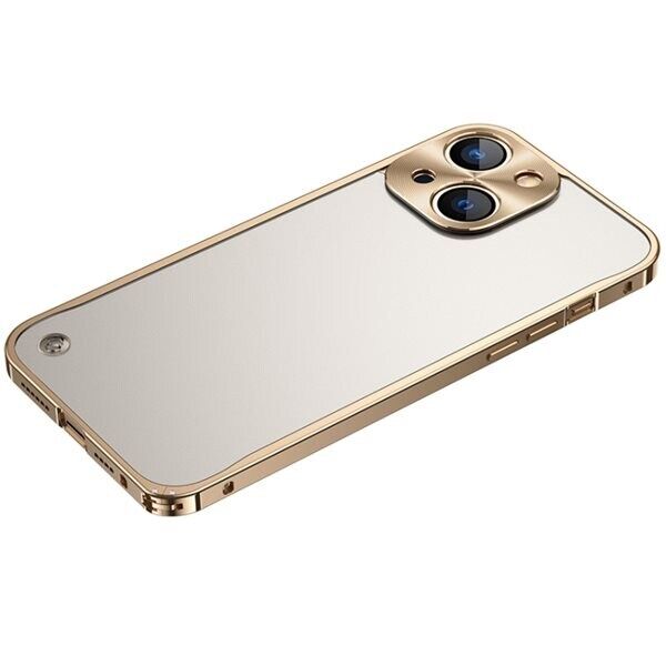 24hshop Mobildeksel med metallkanter iPhone 13 mini Gull