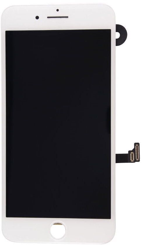 24hshop iPhone 7 Plus LCD + Touch Display Skärm med kamera och ram - Vit färg