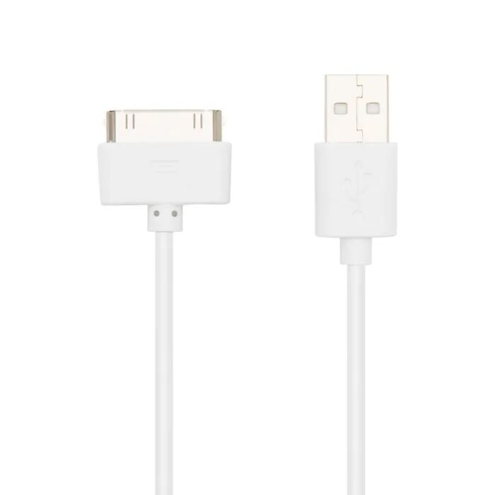 Linocell USB-kabel for iPhone 30-pinners Hvit 1 m
