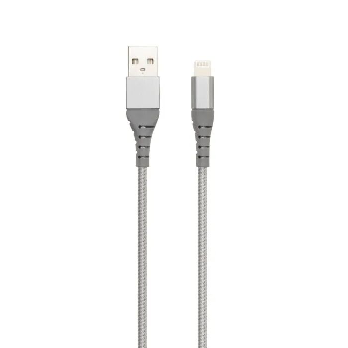 Linocell Premium Lightning-kabel med bøyebeskyttelse Grå 1 m