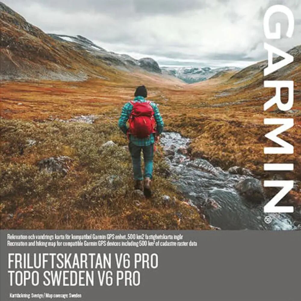 Garmin Friluftskartan V6 PRO - Topokart over hele Sverige