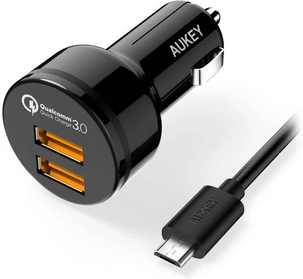 Aukey Hurtiglader til Bil 36W Quick charge 3.0 CC-T8 - Svart