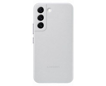 Samsung S22 Leather Cover Light Gray