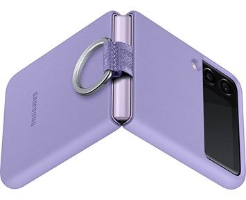 Samsung Silicone Cover with Ring for Z Flip 3 Lavender