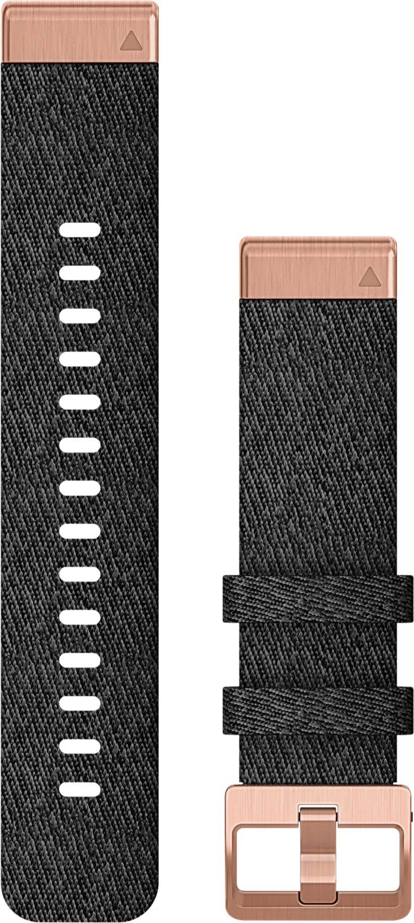 Garmin Wrist Band Fenix 6 20mm QuickFit Black Nylon Band w/Rose Gold, klokkerem 20Mm BLACK/ROSE GOLD