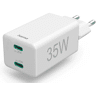 Ładowarka sieciowa HAMA Mini 35W PD QC (2X USB-C) Biały