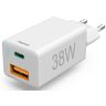 Ładowarka sieciowa HAMA Mini 38W PD QC (1X USB-C 1X USB-A) Biały