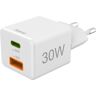 Ładowarka sieciowa HAMA Mini 30W PD/QC (1X USB-C, 1X USB-A) Biały