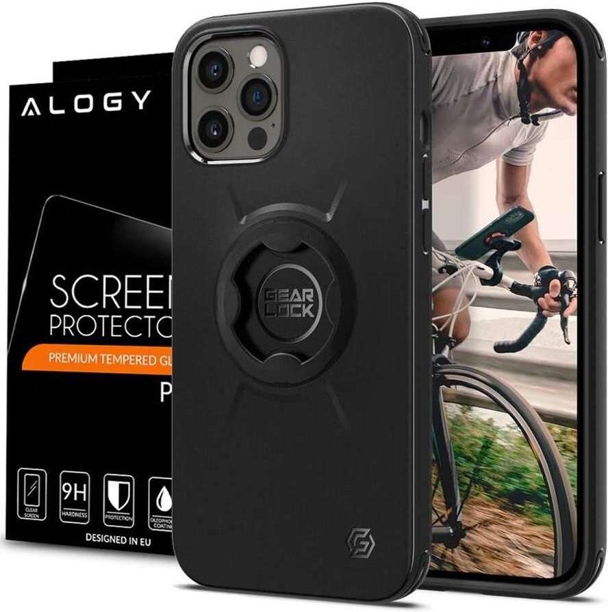 Spigen Etui Spigen Gearlock GCF131 bike mount do Apple iPhone 12 Pro Max Black + Szkło