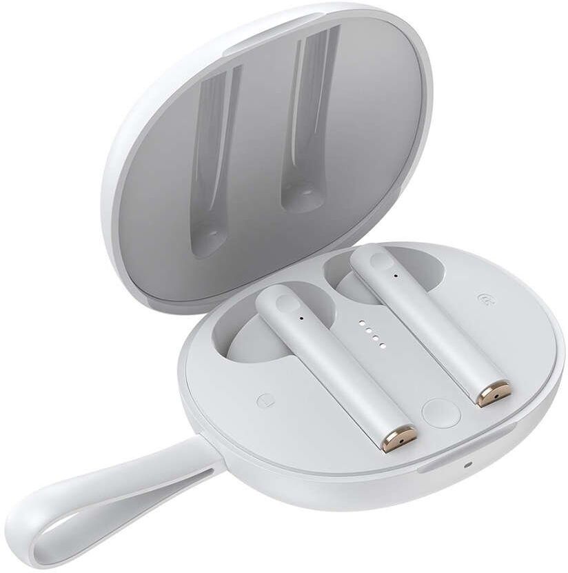 Słuchawki TWS Baseus Encok W05 Earphones Bluetooth 5.0 z stacją White