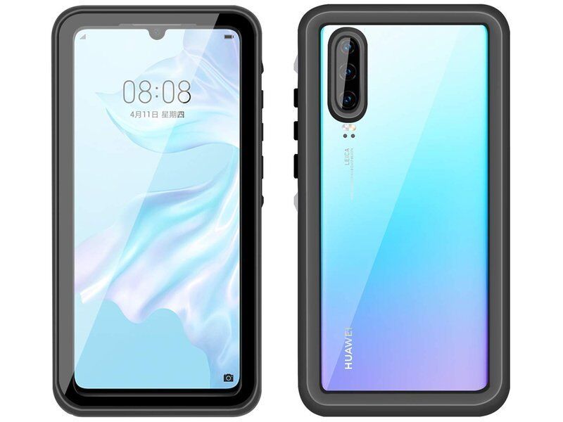 Alogy Etui Alogy wodoodporne Waterproof Armor IP68 do Huawei P30 czarno-szare