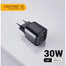 Voltme 30w usb c carregador ganii carregador carregador rápido suporte pps carga rápida 3.0 para