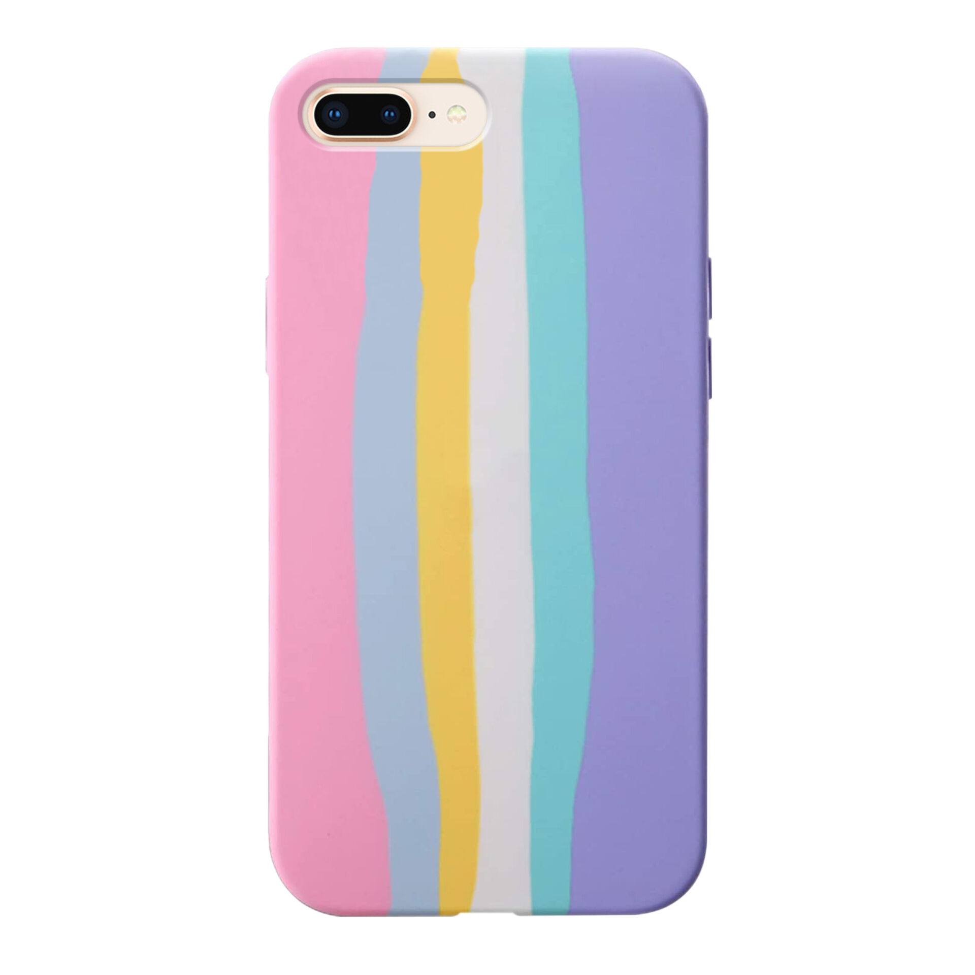 Open Box Mobile Capa silicone iPhone 8 Plus Rainbow Pastel Open Box Mobile