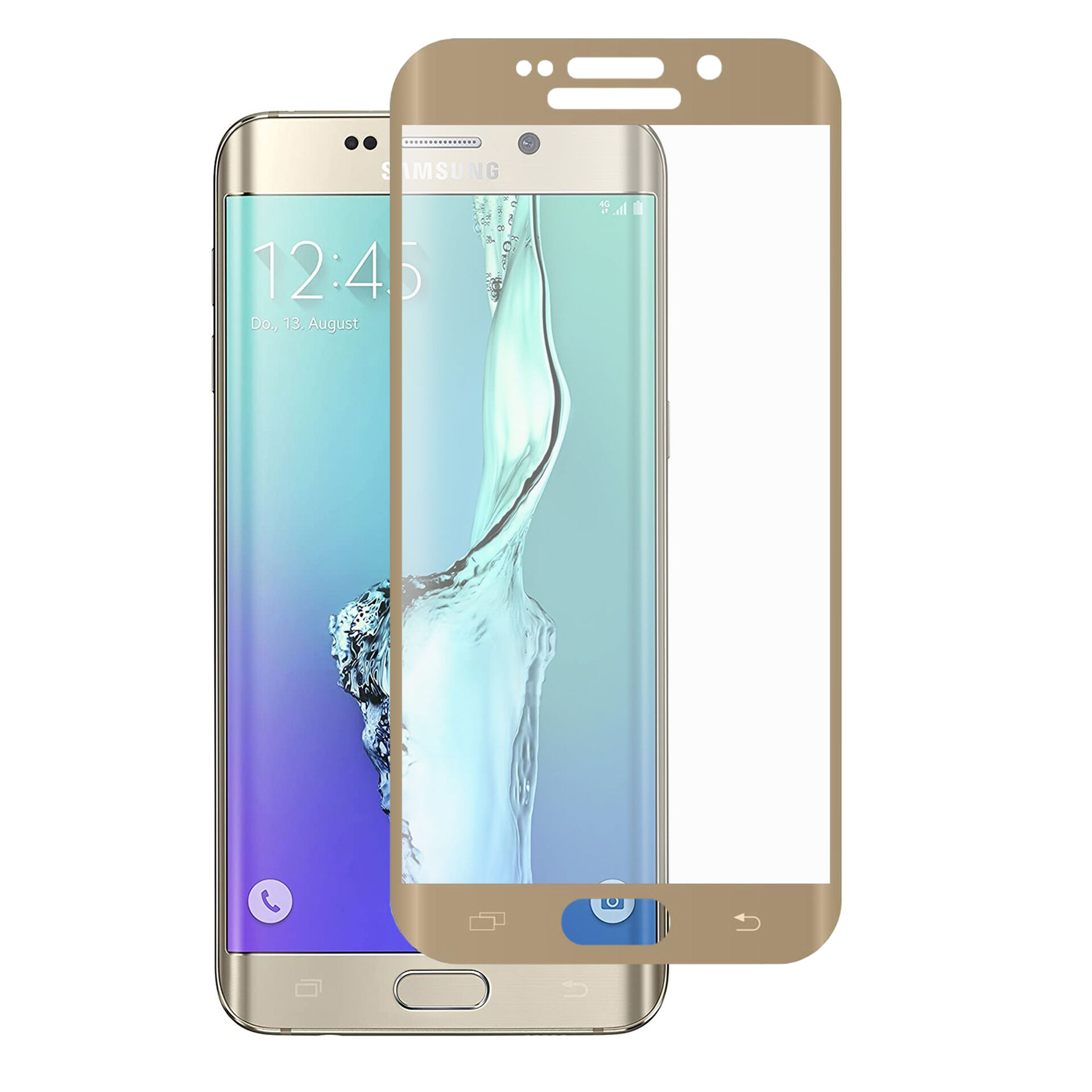 Open Box Mobile Pelicula full Samsung S6 Edge Dourado Open Box Mobile