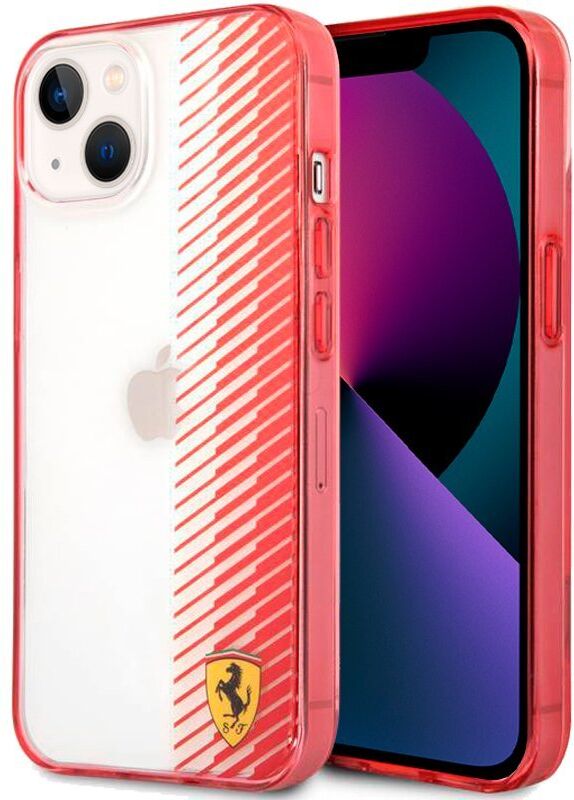 Cool funda licencia ferrari transparente rojo para iphone 13 mini