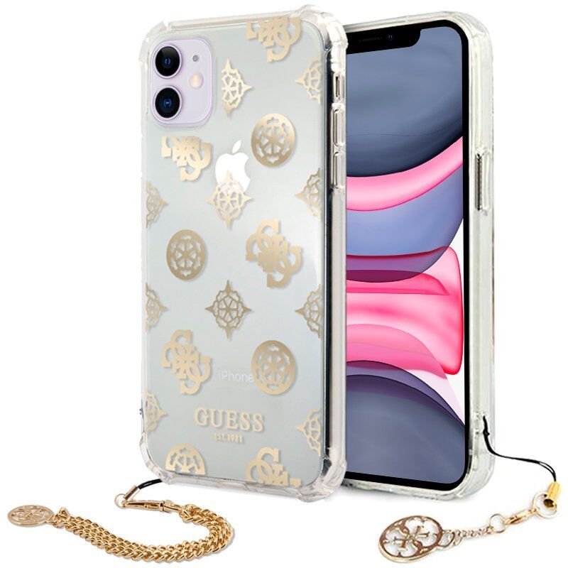 cool Funda cool  licencia guess transparente + colgante para iphone 11