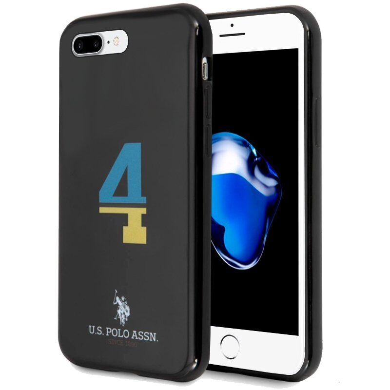 Cool licencia polo ralph lauren negra para iphone 6 plus/7 plus/8 plus