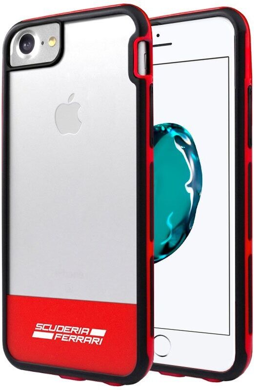 Cool funda licencia ferrari transparente negro rojo para iphone 7 / 8 / se (2020)