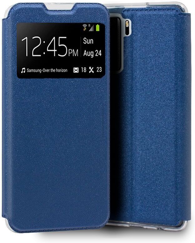 Cool funda flip cover liso azul para huawei p40 lite 5g