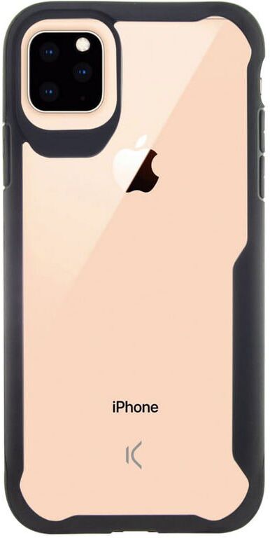 Ksix silk funda flex armor transparente con borde negro para iphone 11 pro max